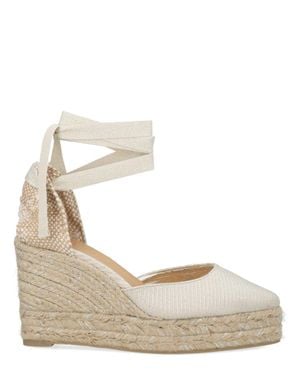 Castañer Cotton Espadrille Wedges - Natural