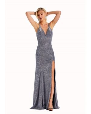 Clarisse Open Back Gown - Blue