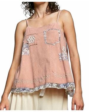 Pol Vintage Bloom Tank Top - Pink