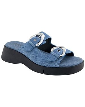 Aerosoles Faith Suede Flat Sandal - Blue