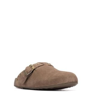 Xti Suede Clog Mule Flats - Brown
