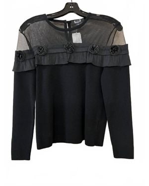 A.Z.I. Rosa Crew Neck Blouse - Black