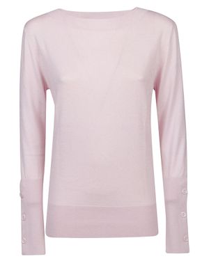 Snobby Sheep Silk Cashmere Blend Ribbed Top - Pink