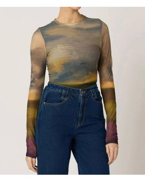 Cleobella Dawn Mesh Top - Blue