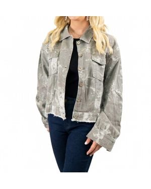 Le Miel Smoked Out Denim Jacket - Gray