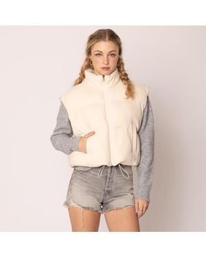 TRUEDAMES Solid Knit Padded Vest - Multicolor