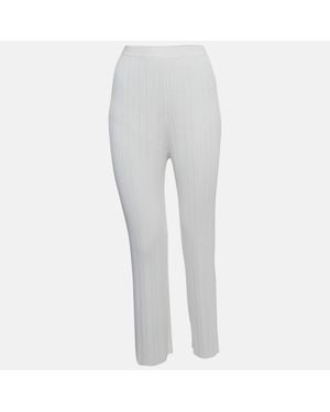 Dion Lee Ivory Ribbed Knit Pants - Gray