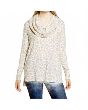 Gibsonlook Convertible Neckline Cozy Fleece Tunic - White