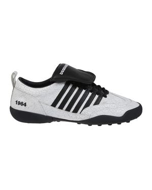 DSquared² Soccer Lace-Up Calf Leather Sneakers - Black