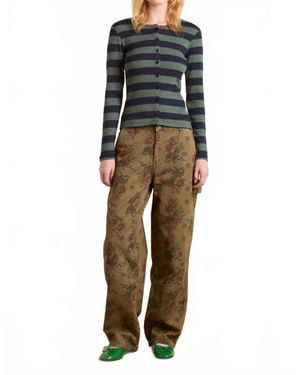 Damson Madder Drew Wide Leg Jeans - Brown