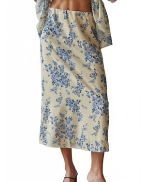 By Together The Della Midi Skirt - Blue