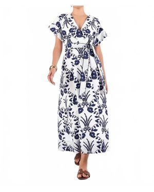 Beyond By Vera Sailor Midi Dress - Blue