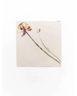 Issey Miyake Pressed Flora Bandana - White