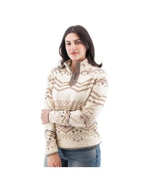 Old Ranch Lucy Print Pullover Top - Natural