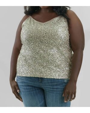 Never Fully Dressed Sequin Cami Top - Green