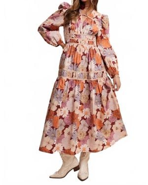 Listicle Floral Maxi Dress - Red