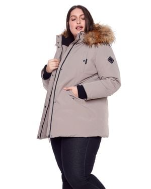 Alpine North Glacier Plus Vegan Down (Recycled) Parka (Plus Size) - Gray