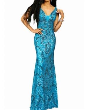 Karishma Creations Sequined Tulle Dress - Blue