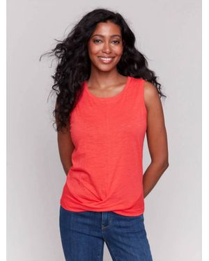 Charlie b Slub Sleeveless Tank Top - Red
