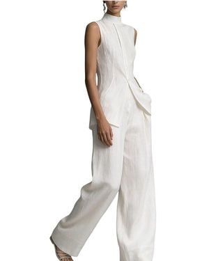 Olivia Taylor 2Pc Top & Pant Set - White