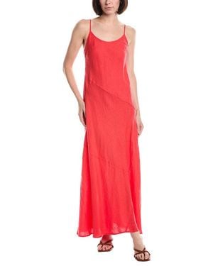 Michael Stars Cecily Patchwork Linen Midi Dress - Red