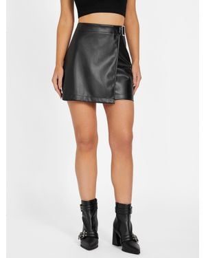 Guess Federica Faux-Leather Skirt - Black