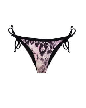 Tiger Lilly Collection Reversible Cheetah Bikini Bottom - Black