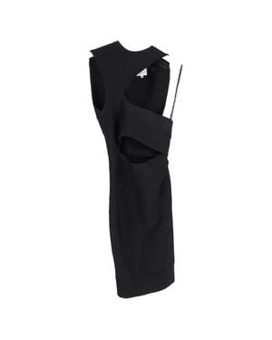 Hervé Léger One Shoulder Cutout Mini Dress - Black