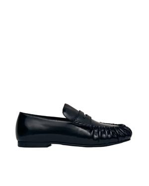 Alohas Penny Loafer Moccasins With Gathered Edges - Blue