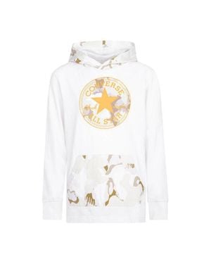Converse Boys Hoodie Jersey Long Sleeve Kangaroo Pocket Pullover Gbo1377 - White