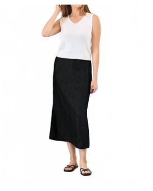It Is Well L.A. Linen Slit Skirt - Black