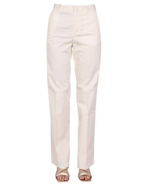 DSquared² Tailored Straight Leg Pants With Hook - Natural