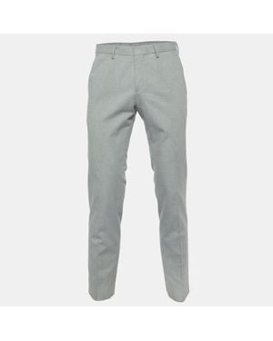 BOSS Herringbone Cotton Pants S - Gray