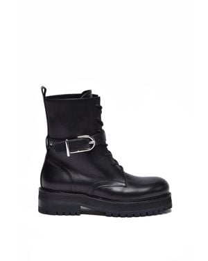 Dondup Leather Ankle Boot - Black