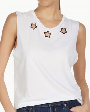 Michael Lauren Bull Vintage Muscle Tank - White