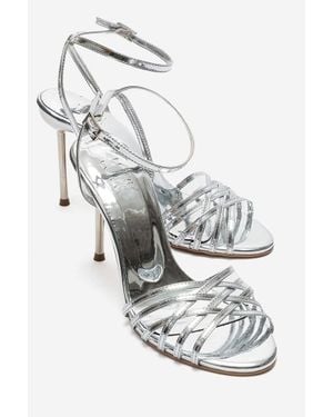 Prologue Shoes Lorion Stiletto Ankle Strap Pump - White