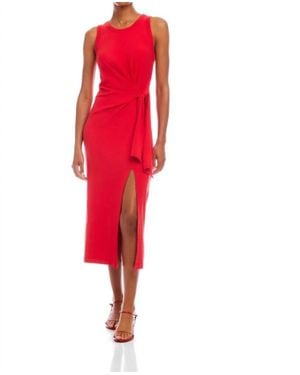 Fifteen Twenty Maddie Side-Knot Dress - Red