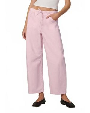 Joe's Jeans Bowie Pull-On High-Rise Horseshoe Pants - Pink