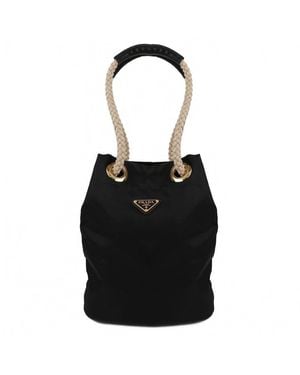 Prada Small Re-Nylon Bucket Bag - Black