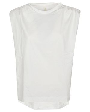 Petar Petrov Sleeveless Tshirt Boxy Lightweight Top - White