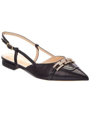 Baldini Leather Slingback Flat - Brown