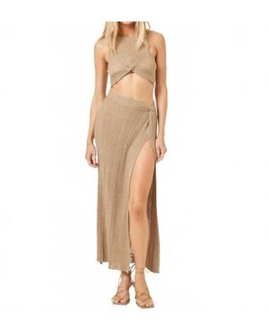 LSPACE Sleeveless Tank And Midi Skirt Set - Natural