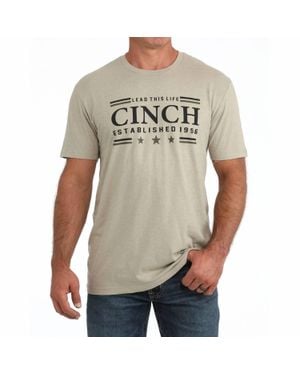 Cinch Short Sleeve Basic Tee - Gray
