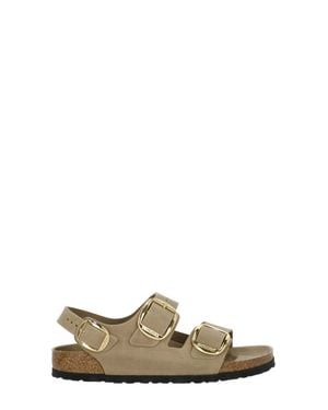 Birkenstock Milano Big Buckle Polished Leather Sandals - Multicolor