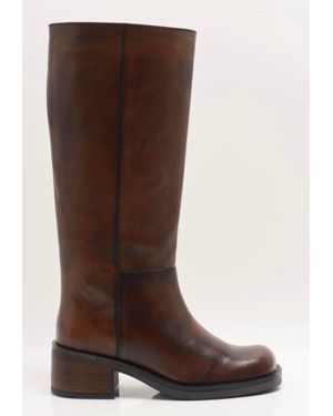 Free People Dana Distressed Pull On Boot - Brown