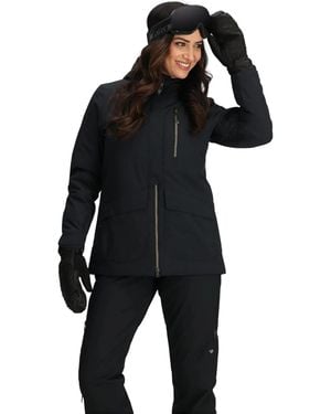 Obermeyer First Tracks Jacket Hooded Waterproof Full Zip Gbo619 - Black