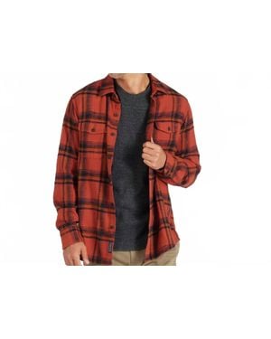 Grayers Vintage Slub Twill Plaid Shirt - Red