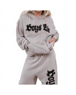 Boys Lie Rocker Racer Hoodie - Gray