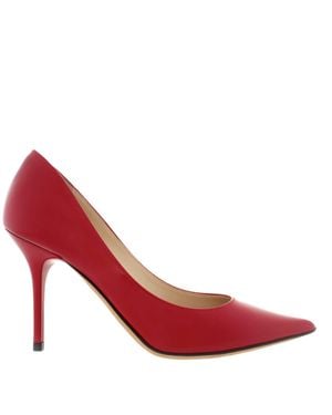 Jimmy Choo Agnes 85 Patent Leather Pumps, Brand Size 34 Us Size 4 - Red