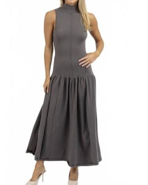 Lalavon Drop Waist Maxi Dress - Black